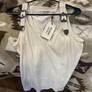 Large Idyllwind Wylie Rib Knit Buckle Tank